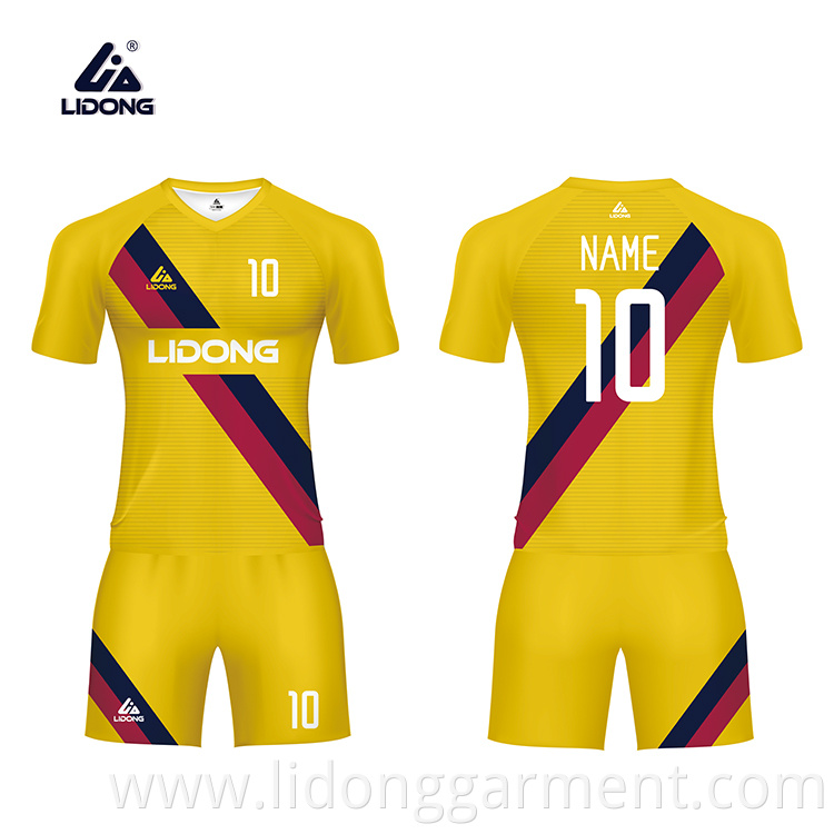 Custom Logo Cheap Team Soccer Wear Football Soccerjersey Sublimation Printed Soccer Uniform Set